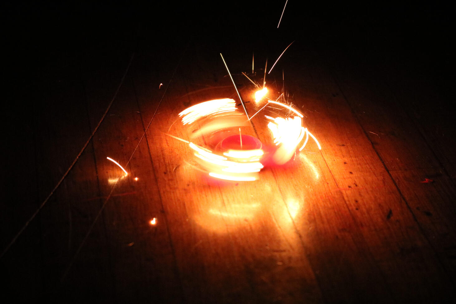 Fidget Spinners on Fire - 1/30 Shutter Speed